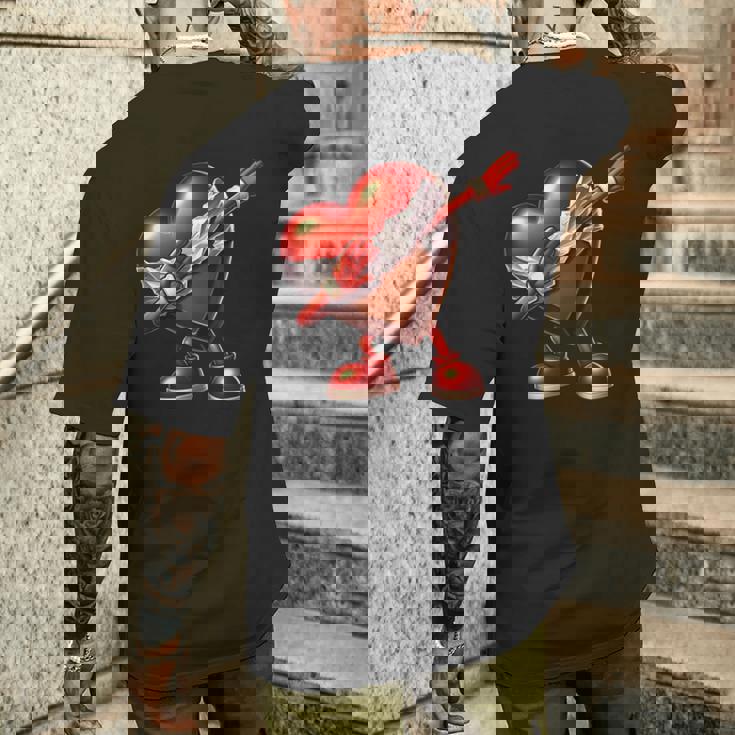 バレンタインデー チョコレート ハート ダビングデザイン メンズTシャツ バックプリント 彼への贈り物