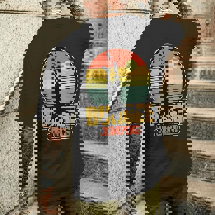 バンジージャンプ バンジージャンプ エクストリームスポーツファン メンズTシャツ バックプリント 彼への贈り物