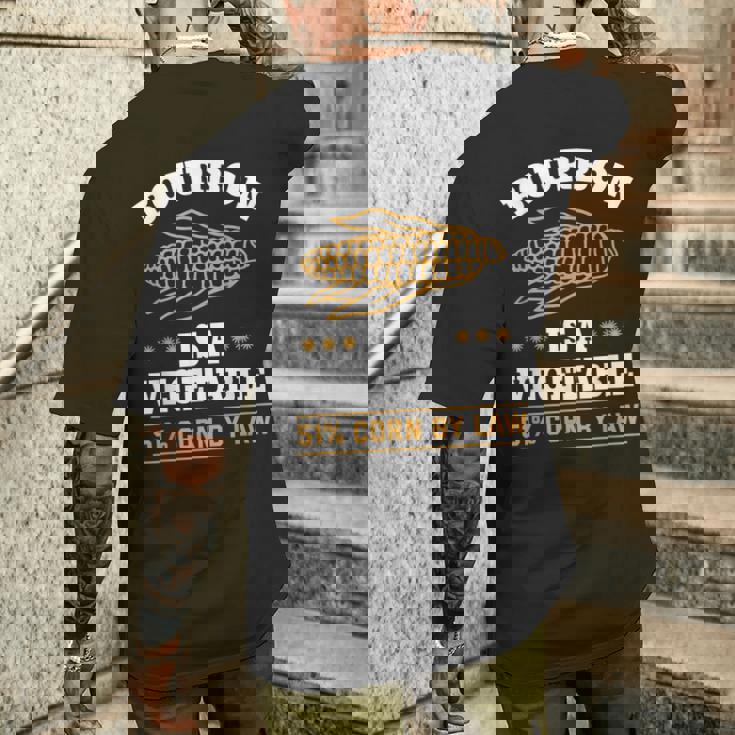 バーボンは野菜 コーンウイスキー バーボン 飲み方 メンズTシャツ バックプリント 彼への贈り物