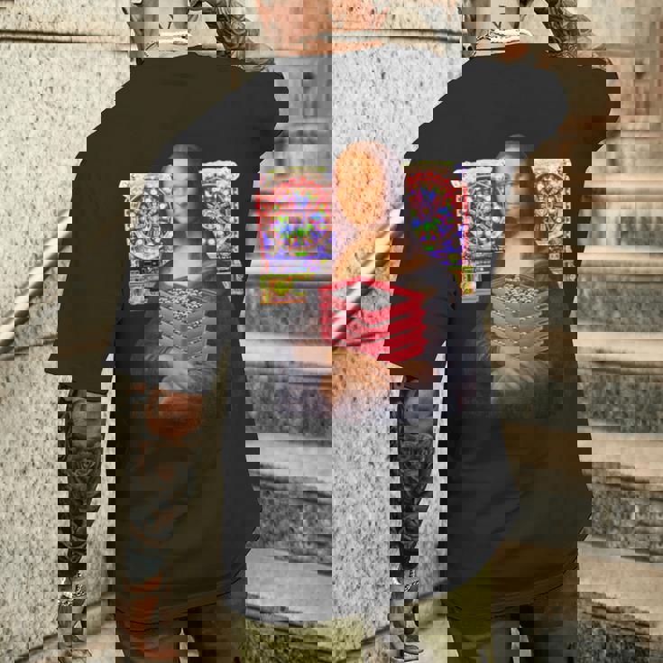 パチンカス 面白いtシャツ モナリザ パチンコ ギャンブル メンズ おもしろ 服 おもしろグッズ ネタ ウケ狙い 長袖tシャツ メンズTシャツ バックプリント 彼への贈り物