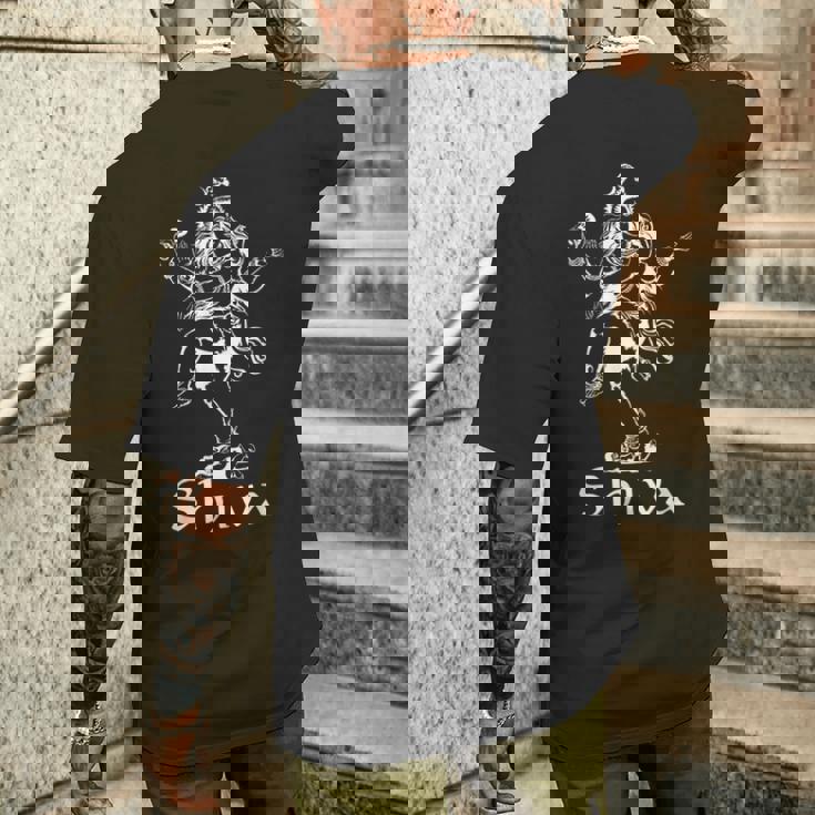 ヒンズー教製品 ヒンズー教のギア ディワーリ祭 神 シヴァ神 メンズTシャツ バックプリント 彼への贈り物