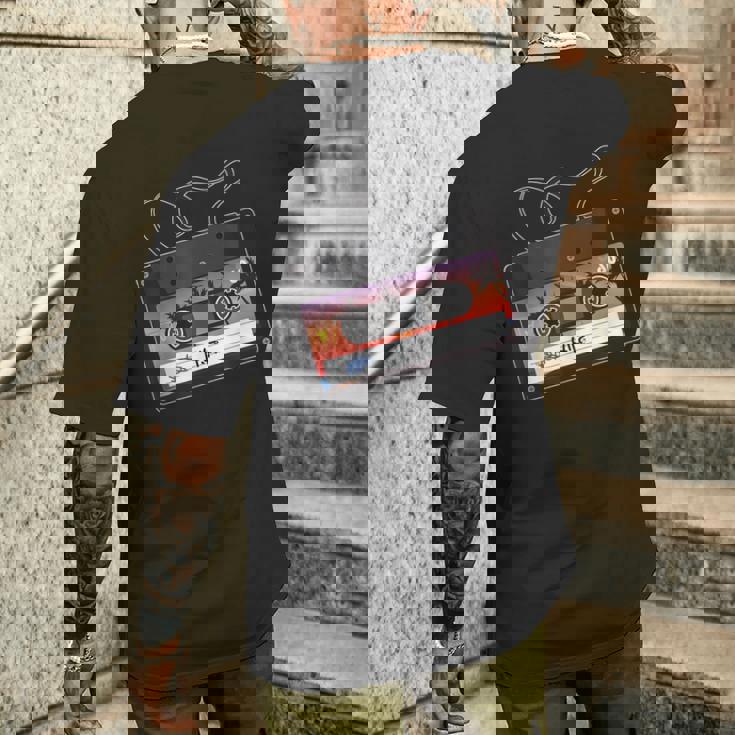 ビーチ ミックステープ ハワイアン アロハ パーム サンセット 80年代 メンズTシャツ バックプリント 彼への贈り物