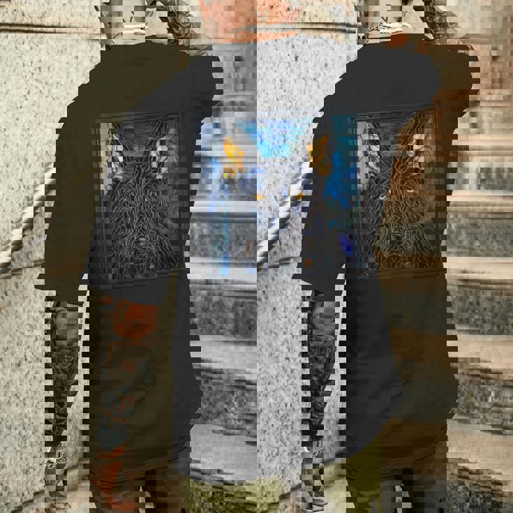 ブラック・シェパード・ドッグ メンズTシャツ バックプリント 彼への贈り物