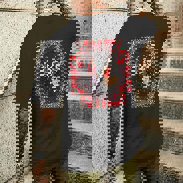 ブルガリアの伝統民族舞踊。ダンサー 長袖tシャツ メンズTシャツ バックプリント 彼への贈り物