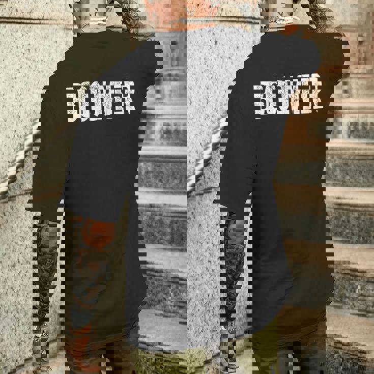 ブーマービンテージベビーブーマージェネレーションプラウドブーマー メンズTシャツ バックプリント 彼への贈り物