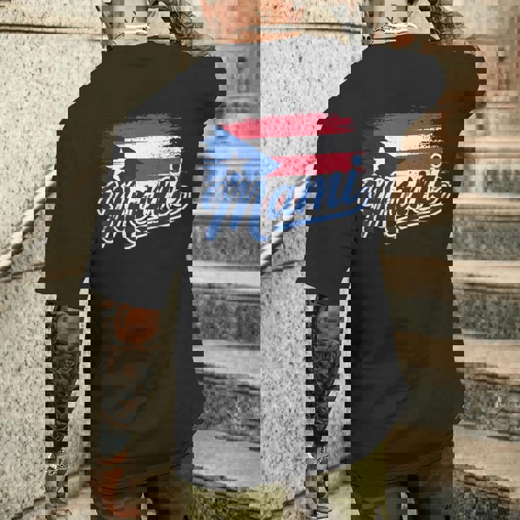 プエルトリコの母旗 プエルトリコ マミ プエルトリコ メンズTシャツ バックプリント 彼への贈り物