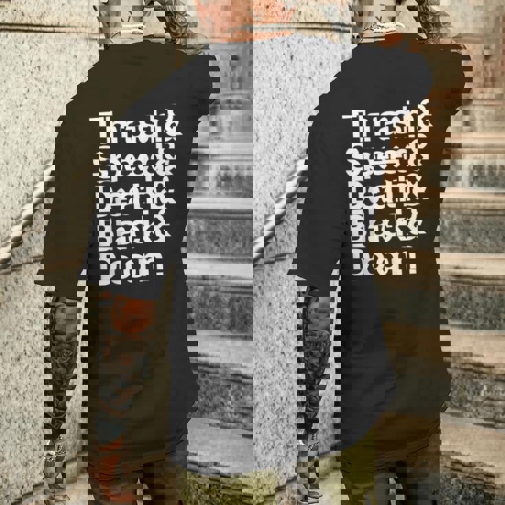 ヘヴィメタル音楽ファンリスト スラッシュスピード ドゥーム デス ブラック メンズTシャツ バックプリント 彼への贈り物