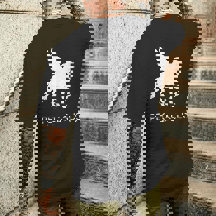 ペガサス コスチューム クラシック ギリシャ伝説 馬 ペガサス コスチューム メンズTシャツ バックプリント 彼への贈り物