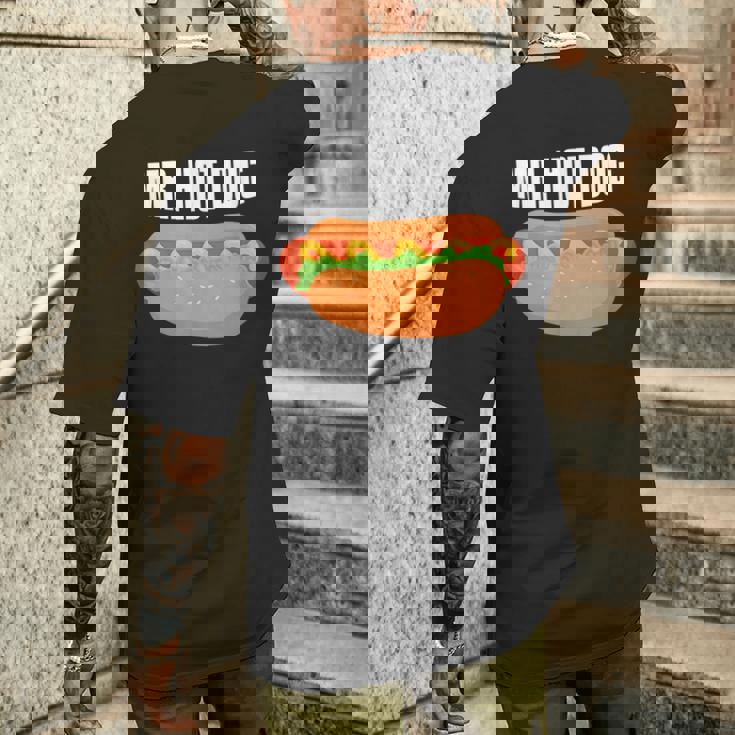 ホットドッグ ソーセージバン ミスターホットドッグ メンズTシャツ バックプリント 彼への贈り物