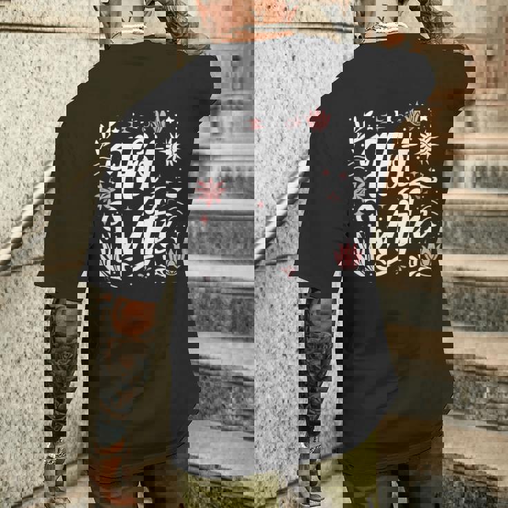 ホットワイフライフスタイルセクシーホットワイフ 長袖tシャツ メンズTシャツ バックプリント 彼への贈り物