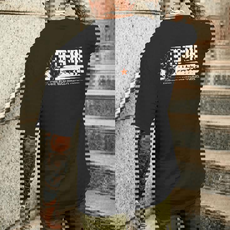 ボウラー メンズ レディース テンピン ワンスター 面白ボウリング メンズTシャツ バックプリント 彼への贈り物