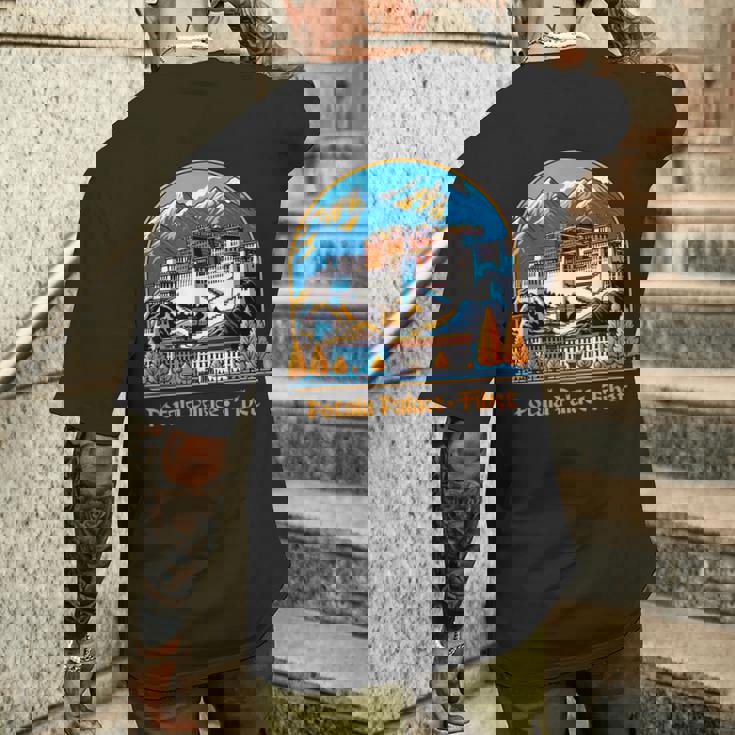 ポタラ宮 チベット ラサ 仏教 メンズTシャツ バックプリント 彼への贈り物