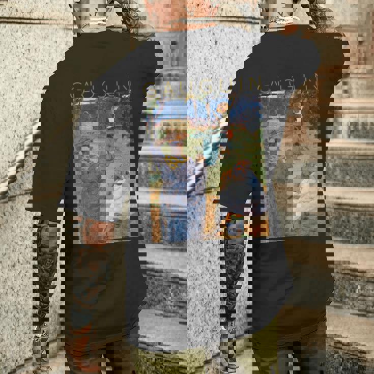 ポール・ゴーギャン マンゴーの木、マルティニーク メンズTシャツ バックプリント 彼への贈り物