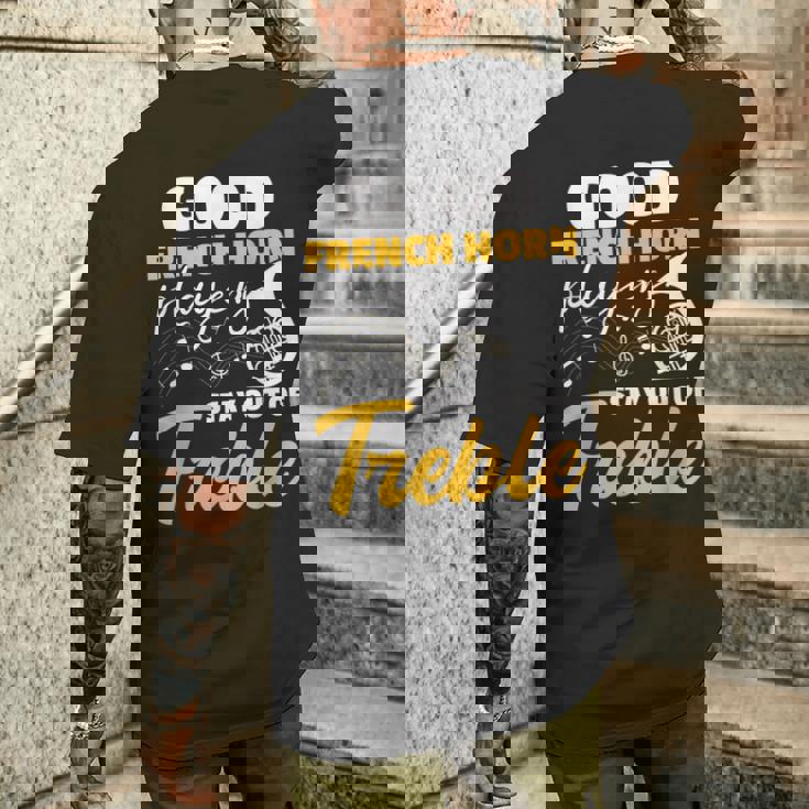 マーチング・フレンチ・ホルンバンド メンズTシャツ バックプリント 彼への贈り物