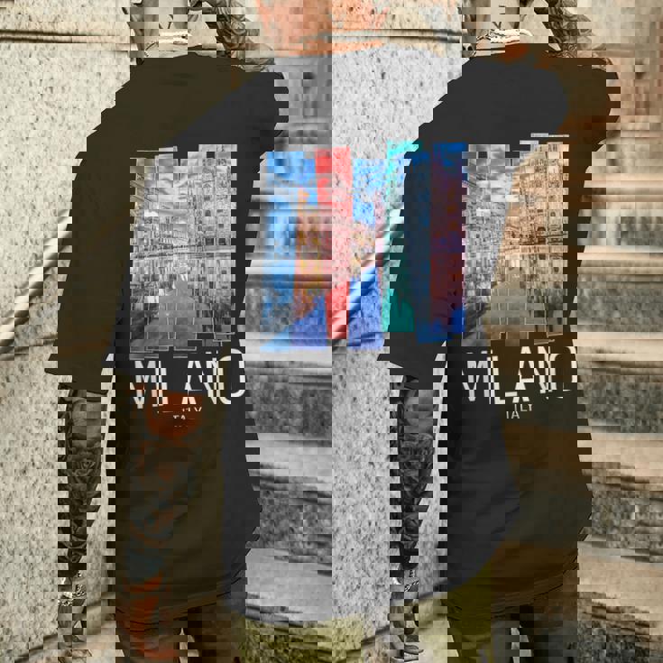 ミラノ シャツ レディース メンズ ミラノ イタリア お土産 ギフト メンズTシャツ バックプリント 彼への贈り物