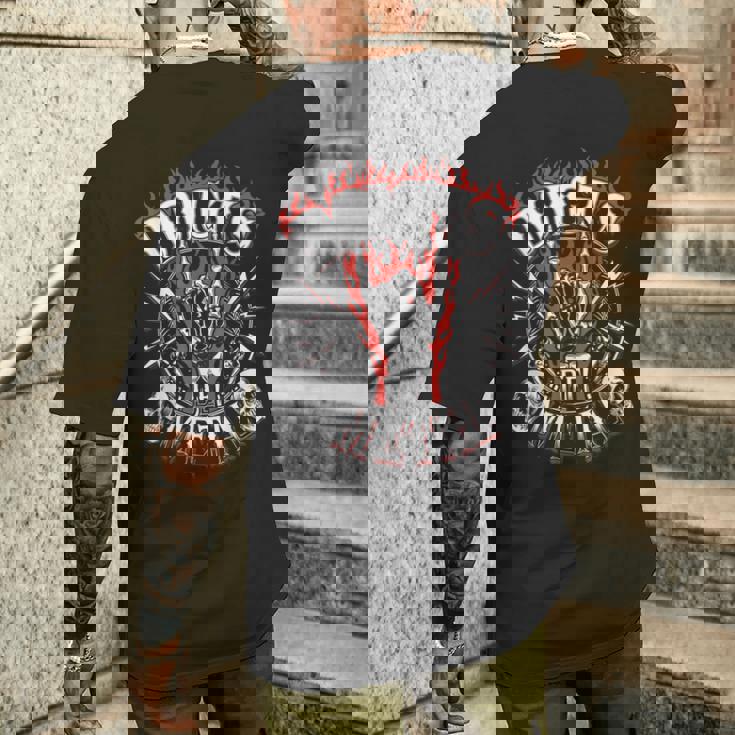 メタルフィンガーギフト ヘビーウルトラハードロック 嘔吐 ユーモア メンズTシャツ バックプリント 彼への贈り物