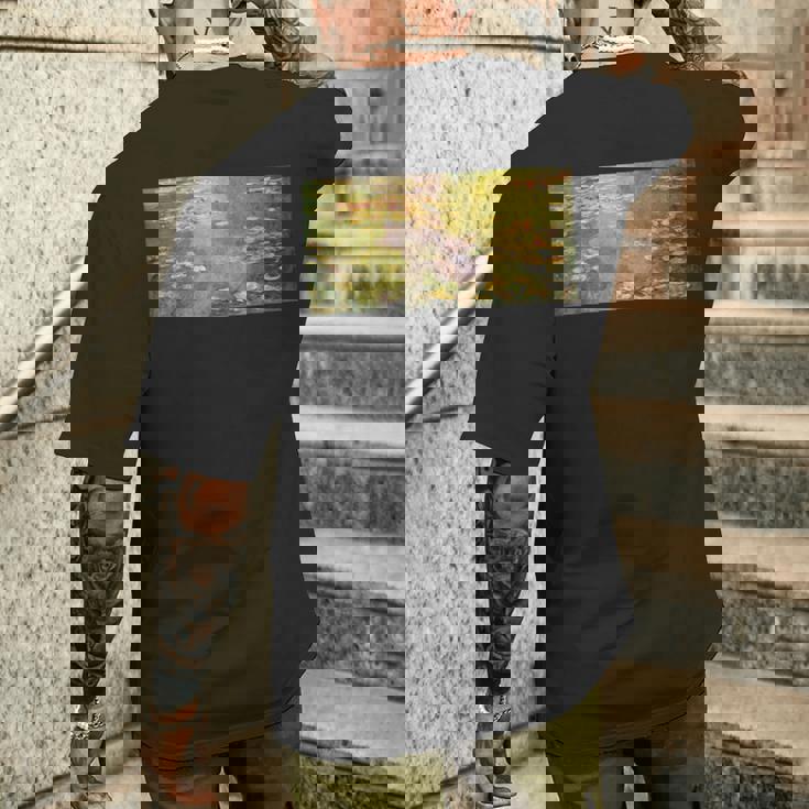 モネの睡蓮 メンズTシャツ バックプリント 彼への贈り物