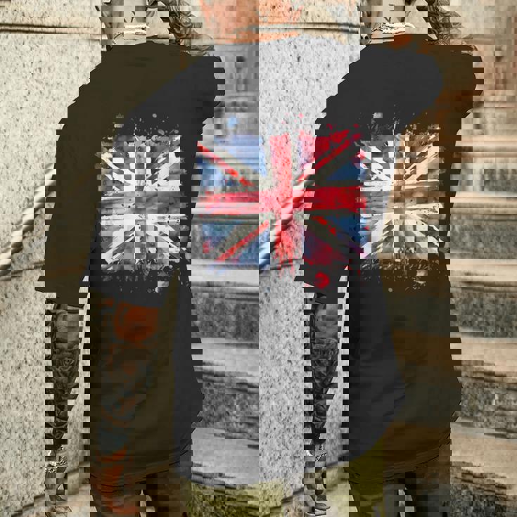 ユニオンジャック インクスタイル アート イギリス国旗 イギリス 国旗 イギリス メンズTシャツ バックプリント 彼への贈り物