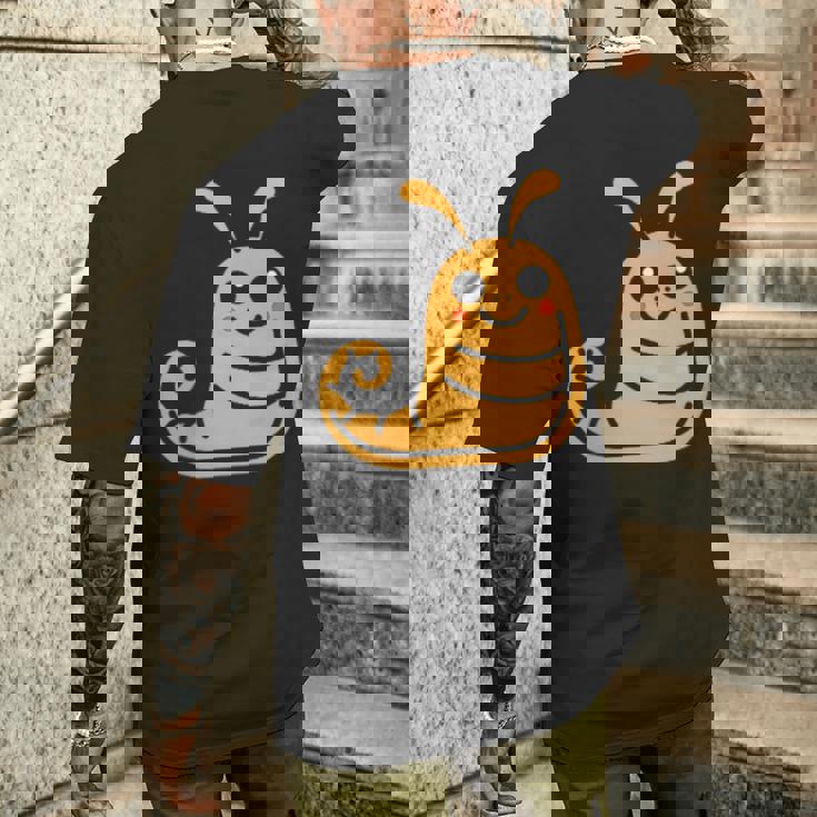 ユーモア ナメクジ 昆虫 かわいい ミニマリスト シンプル ナメクジ メンズTシャツ バックプリント 彼への贈り物