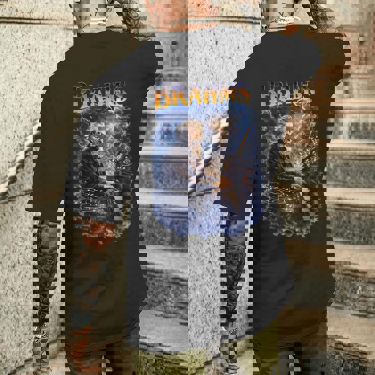 ヨハネス・ブラームス 作曲家 長袖tシャツ メンズTシャツ バックプリント 彼への贈り物