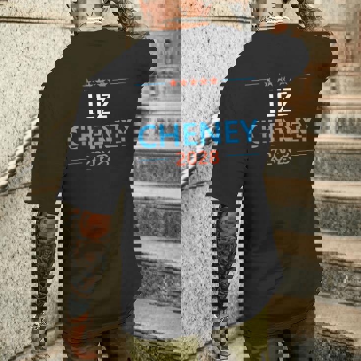 リズ・チェイニー 2028 大統領共和党選挙 '28 メンズTシャツ バックプリント 彼への贈り物
