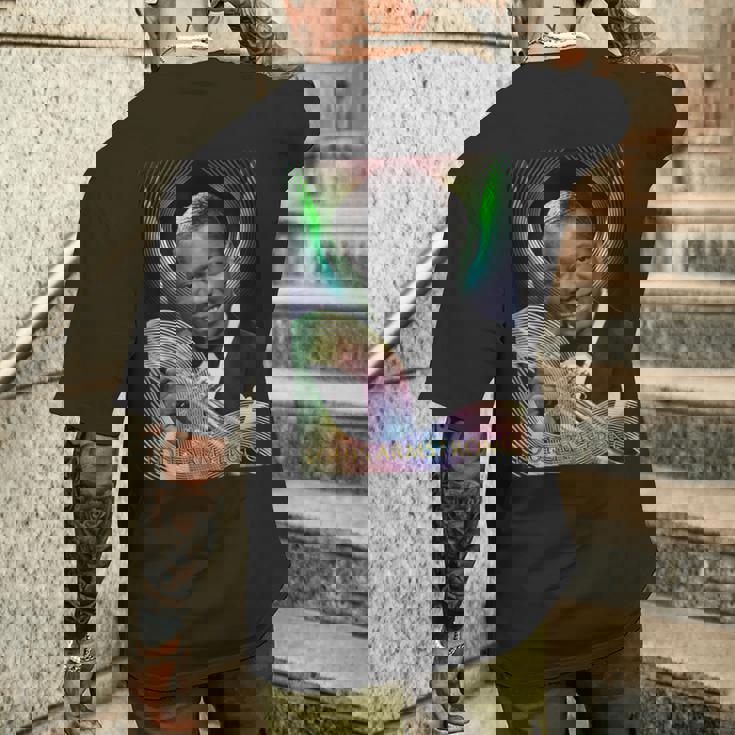 ルイアームストロング_002 メンズTシャツ バックプリント 彼への贈り物