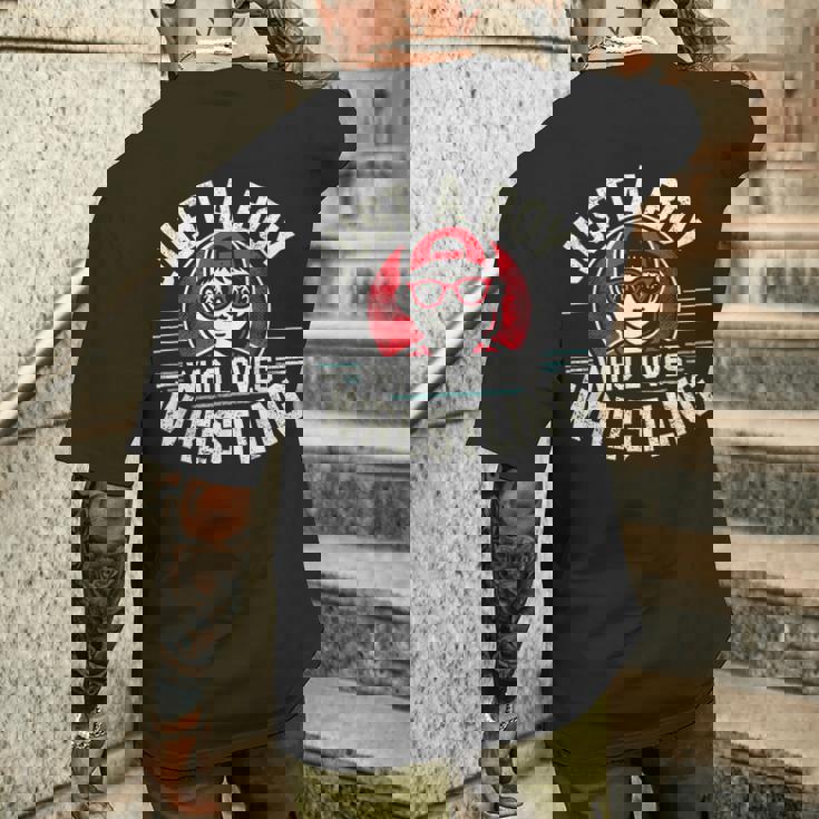 レスリングが大好きな少年 少年&キッズ レスラー メンズTシャツ バックプリント 彼への贈り物