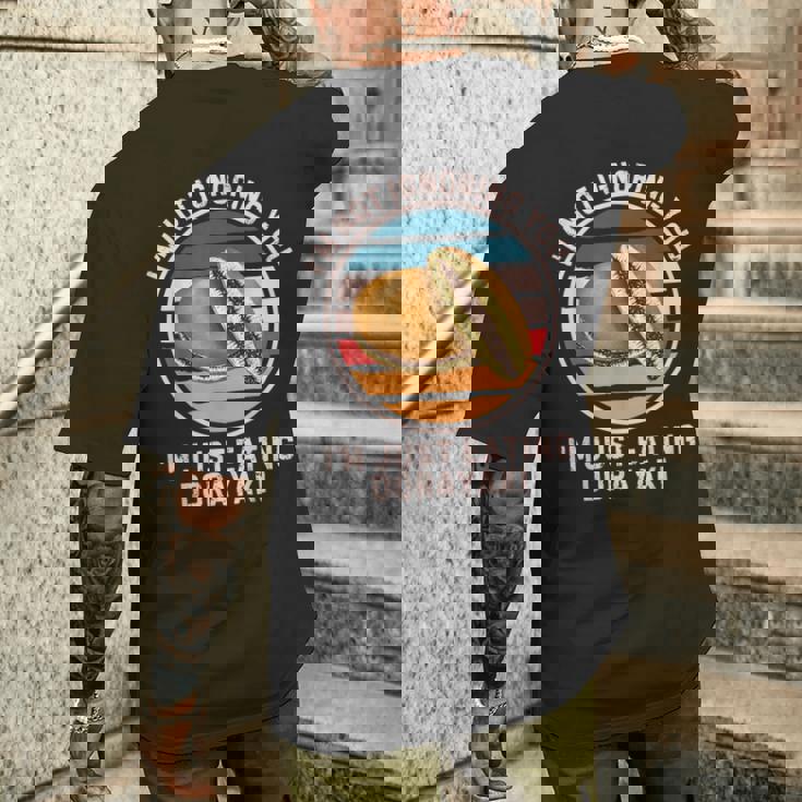 レトロどら焼き 俺は君を無視しない ただ食べているだけどら焼き メンズTシャツ バックプリント 彼への贈り物