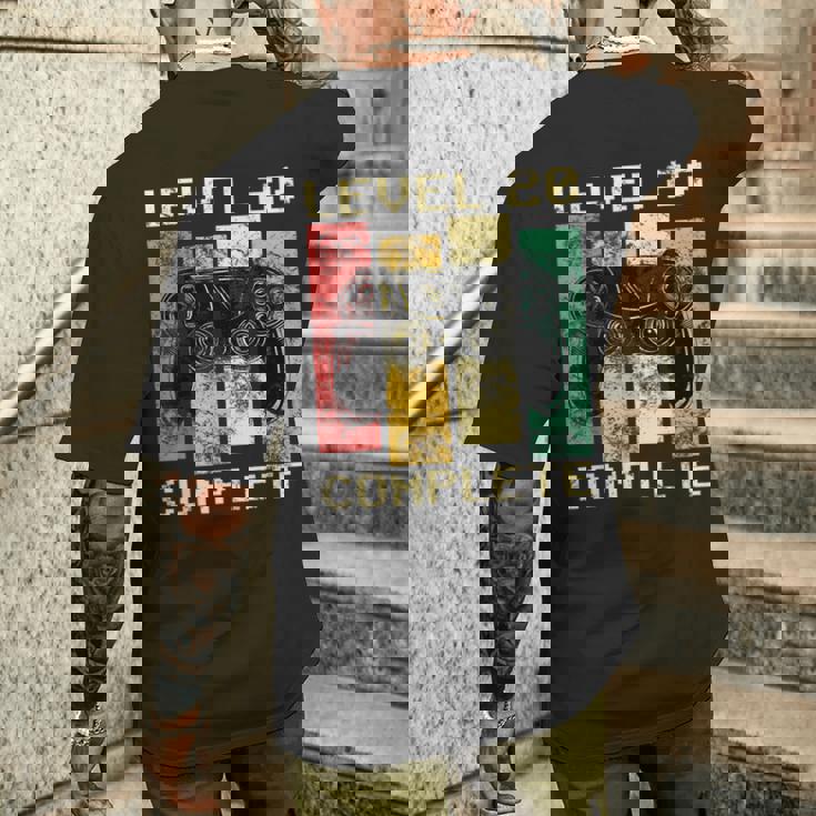 レベル20コンプリート20歳誕生日プレゼントゲーマー メンズTシャツ バックプリント 彼への贈り物