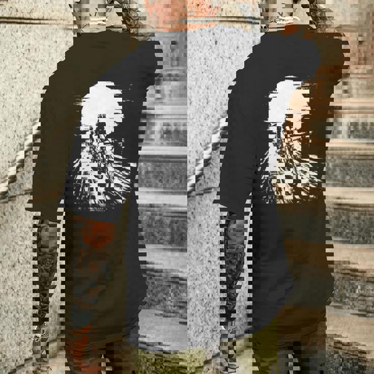 レーシング・サイクリスト、バイカー・サイクリズムを描く 長袖tシャツ メンズTシャツ バックプリント 彼への贈り物