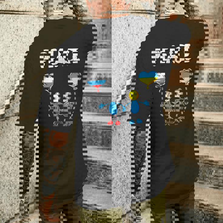 ロシアとウクライナの間の平和 長袖tシャツ メンズTシャツ バックプリント 彼への贈り物