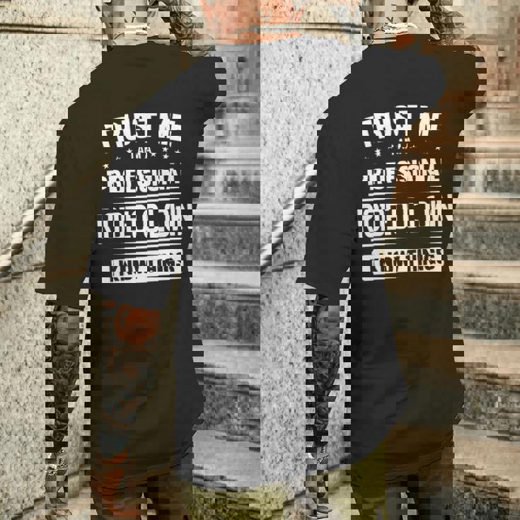 ロデオクラウンアイデアトラストプロフェッショナルロデオクラウン 長袖tシャツ メンズTシャツ バックプリント 彼への贈り物