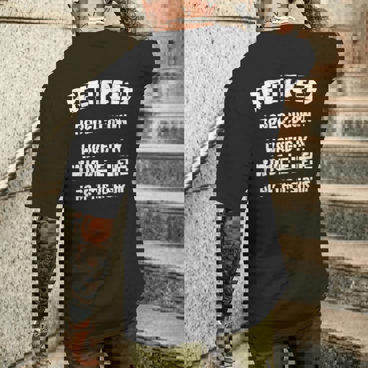 ロデオ・クラウン私はこれのために一生働いた メンズTシャツ バックプリント 彼への贈り物