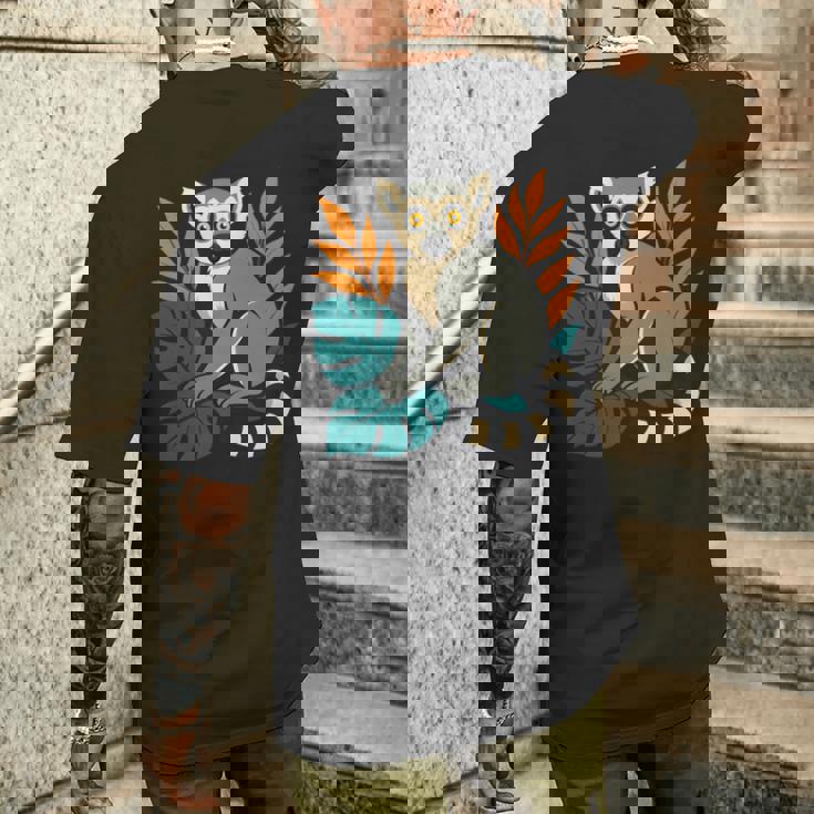 ワオキツネザル 長袖tシャツ メンズTシャツ バックプリント 彼への贈り物