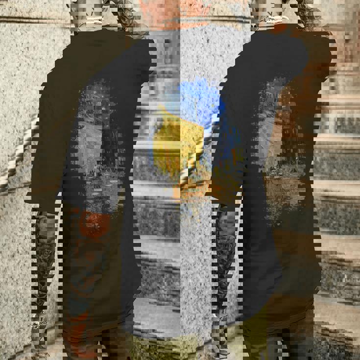 ヴィンセント・ヴァン・ゴッホ作 夜のカフェテラス メンズTシャツ バックプリント 彼への贈り物