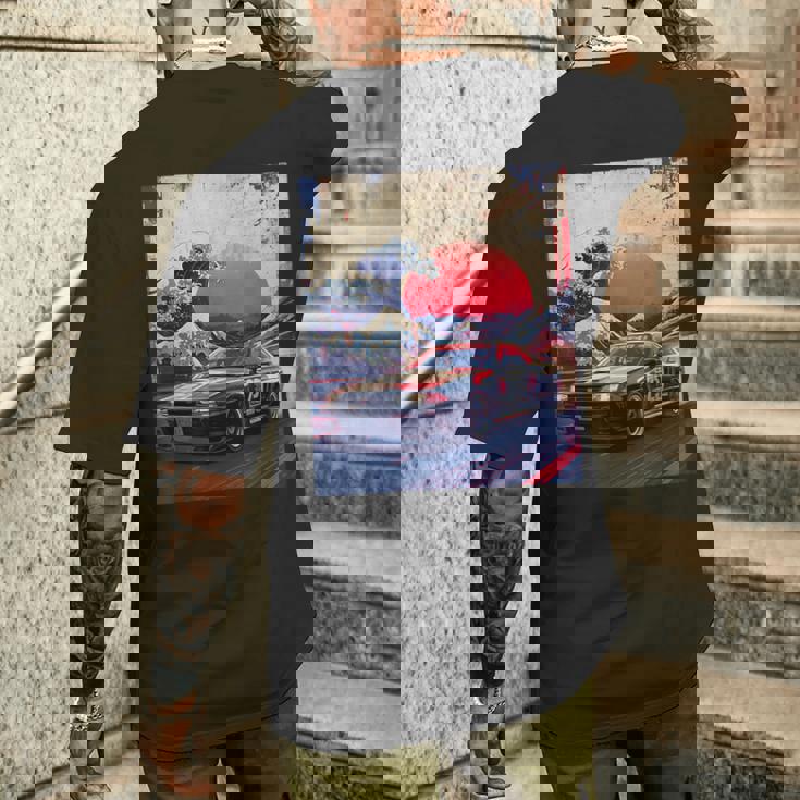 ヴィンテージ Jdm ドリフト レースカー 和波沖 神奈川 アート メンズTシャツ バックプリント 彼への贈り物