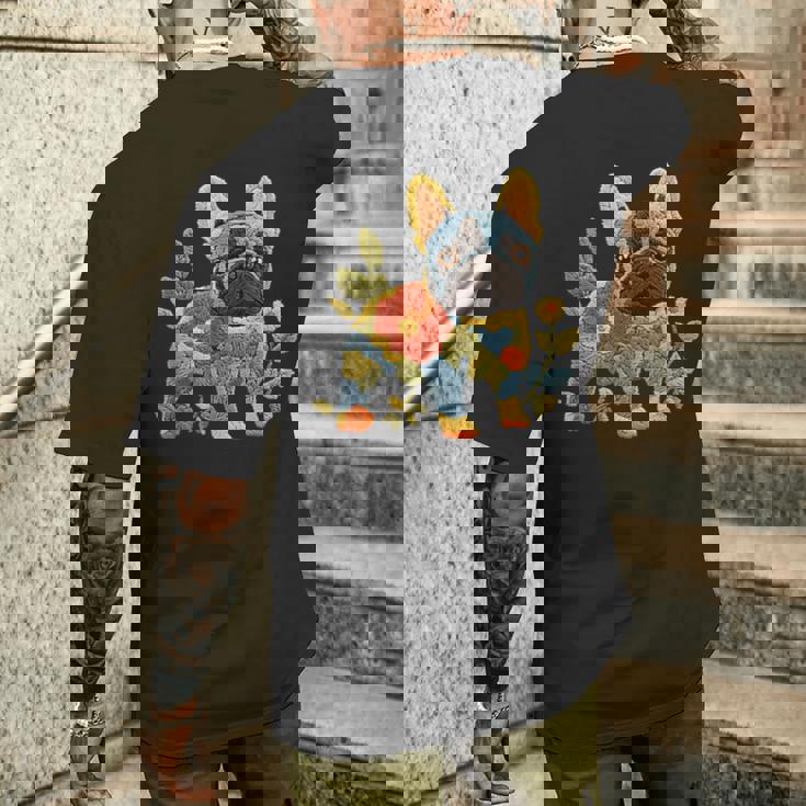 ヴィンテージ フレンチブルドッグ ママ 犬 フレンチブルドッグ 母の日 メンズTシャツ バックプリント 彼への贈り物