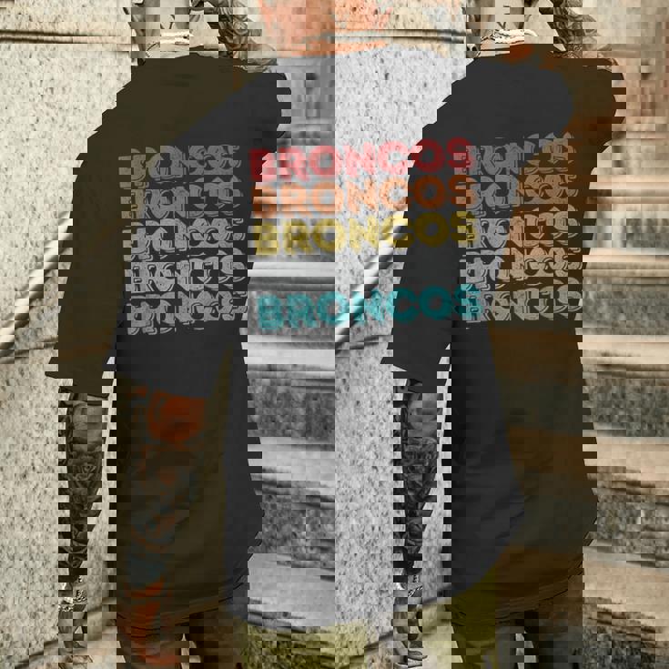 ヴィンテージ レトロ ブロンコス メンズTシャツ バックプリント 彼への贈り物