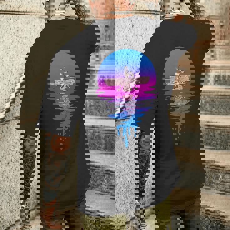 ヴィンテージ レトロ 夕日 アヌンナキ 長袖tシャツ メンズTシャツ バックプリント 彼への贈り物