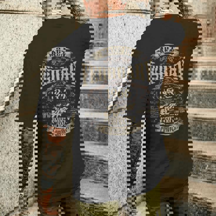 ヴィンテージ還暦伝説 1966年2月 60歳の贈り物 メンズTシャツ バックプリント 彼への贈り物