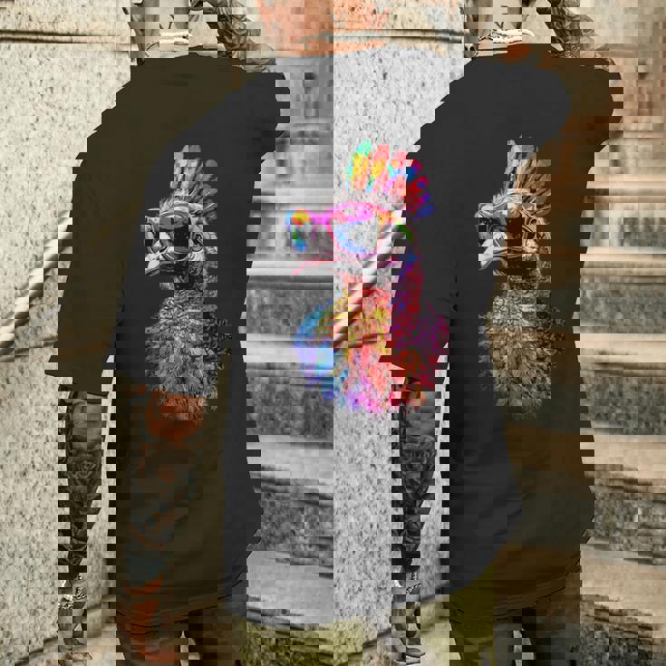 七面鳥 鳥 七面鳥 雉 七面鳥 メンズTシャツ バックプリント 彼への贈り物