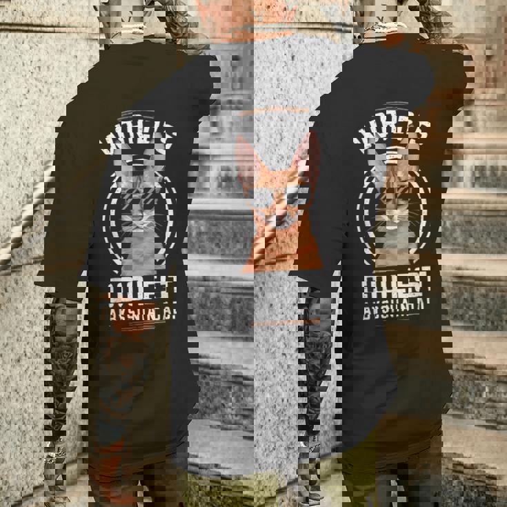 世界で最もクールなアビシニアンパパ メンズTシャツ バックプリント 彼への贈り物