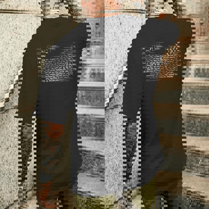 元素の周期表 メンズTシャツ バックプリント 彼への贈り物