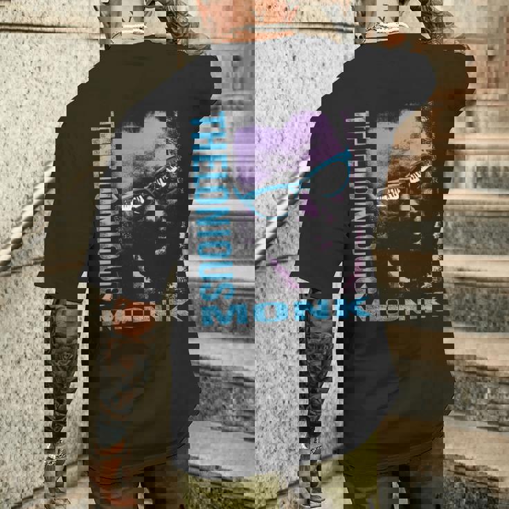 公式セロニアス・モンク・ジャズ・アイコン・マーチ イタリアの鍵盤 メンズTシャツ バックプリント 彼への贈り物