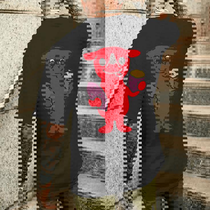 千葉県ご当地キャラとさつまいも メンズTシャツ バックプリント 彼への贈り物