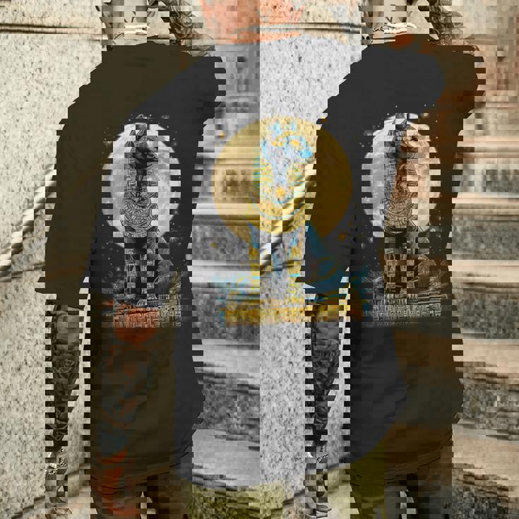 古代エジプト エジプト神 エジプト神話 バステトエジプト学 メンズTシャツ バックプリント 彼への贈り物