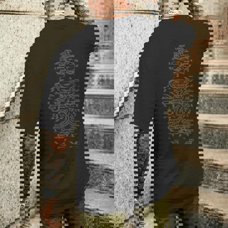 土偶 縄文 時代 遮光器土偶 宇宙人 エイリアン はにわ かわいい シュール シンプル 長袖tシャツ メンズTシャツ バックプリント 彼への贈り物