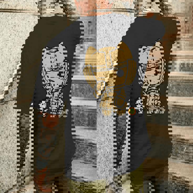 埴輪猫はにゃにゃ_004 メンズTシャツ バックプリント 彼への贈り物