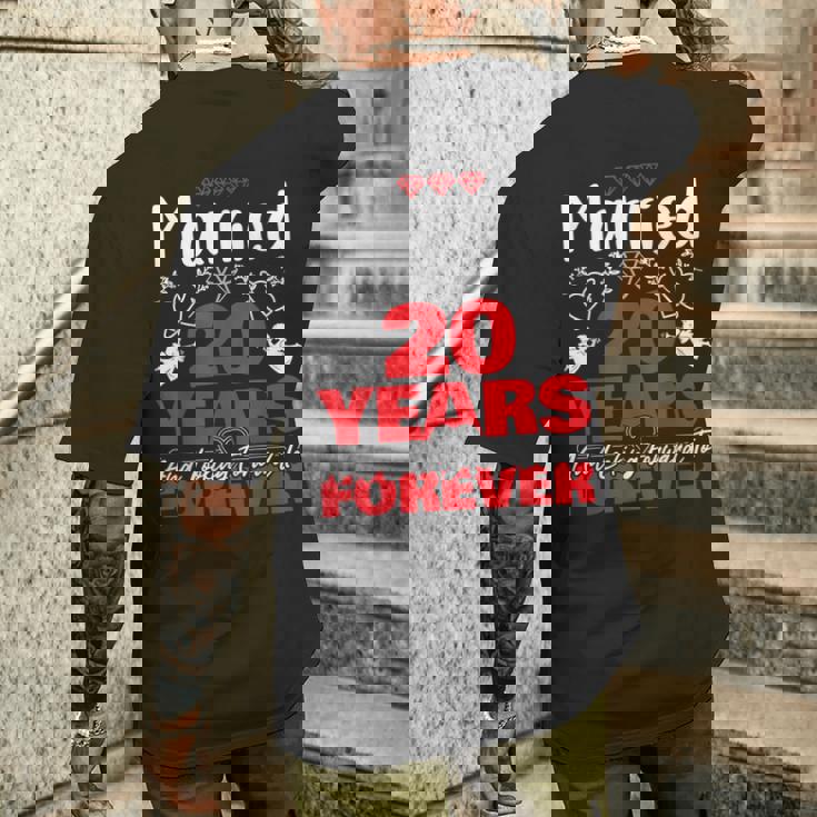 夫、妻へのギフト 結婚20年前 結婚記念日 メンズTシャツ バックプリント 彼への贈り物