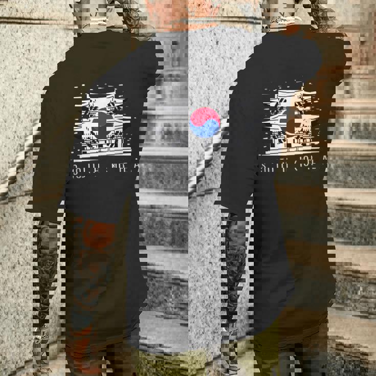 愛国的な韓国国旗ジャージーtシャツ 韓国製 メンズTシャツ バックプリント 彼への贈り物